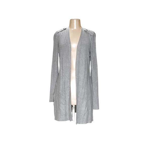 WHBM Gray Rayon Cardigan - Size M - Picture 1 of 4